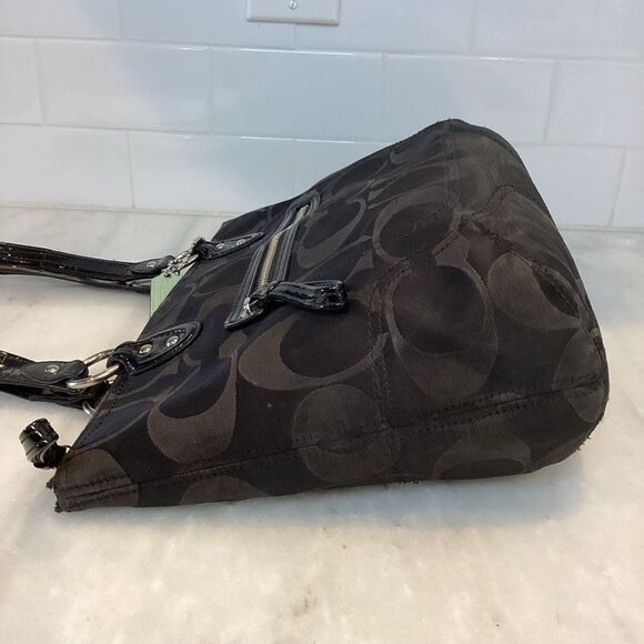 Coach Signature C Small Tote Bag Satchel Shoulder Bag - Picture 9 of 16